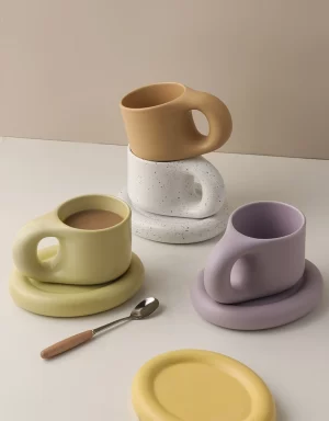 Berrybrook 10 oz Ceramic Cup & Saucer