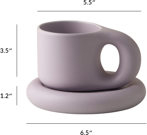 Berrybrook 10 oz Ceramic Cup & Saucer