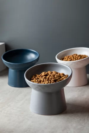 Wobbleton Ceramic Cat Bowl