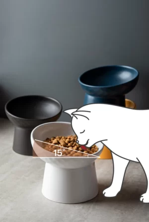 Wobbleton Ceramic Cat Bowl