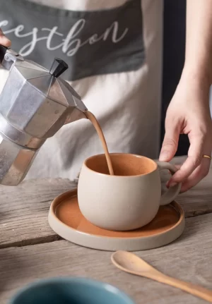 Bellevue 8 oz Ceramic Cup & Saucer