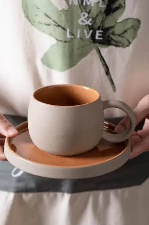 Bellevue 8 oz Ceramic Cup & Saucer