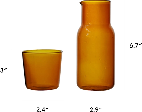 Davenport 19 oz Glass Carafe & Tumbler