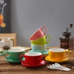 Bonheur 10 oz Ceramic Cup & Saucer
