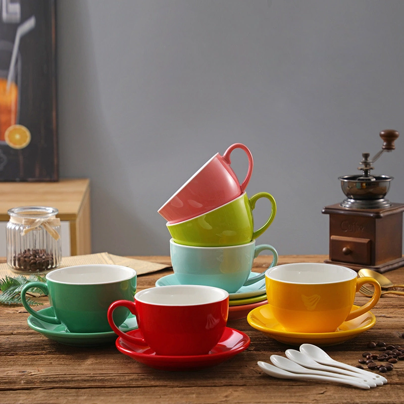 Bonheur 10 oz Ceramic Cup & Saucer