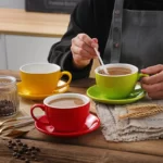 Bonheur 10 oz Ceramic Cup & Saucer