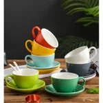 Bonheur 10 oz Ceramic Cup & Saucer