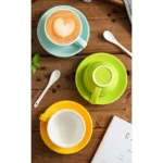 Bonheur 10 oz Ceramic Cup & Saucer