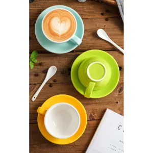 Bonheur 10 oz Ceramic Cup & Saucer