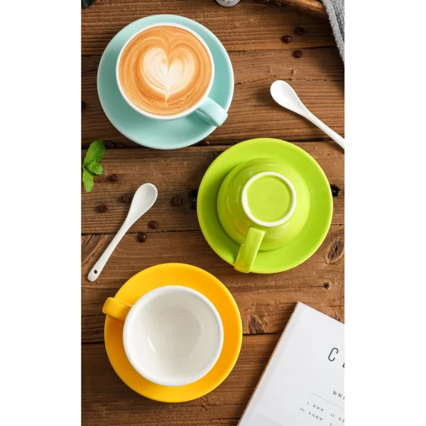 Bonheur 10 oz Ceramic Cup & Saucer
