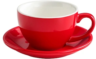 Bonheur 10 oz Ceramic Cup & Saucer