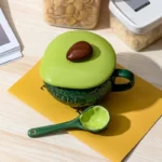 Mossington 10 oz Avocado Ceramic Bowl & Spoon