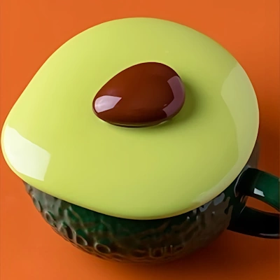 Mossington 10 oz Avocado Ceramic Bowl & Spoon