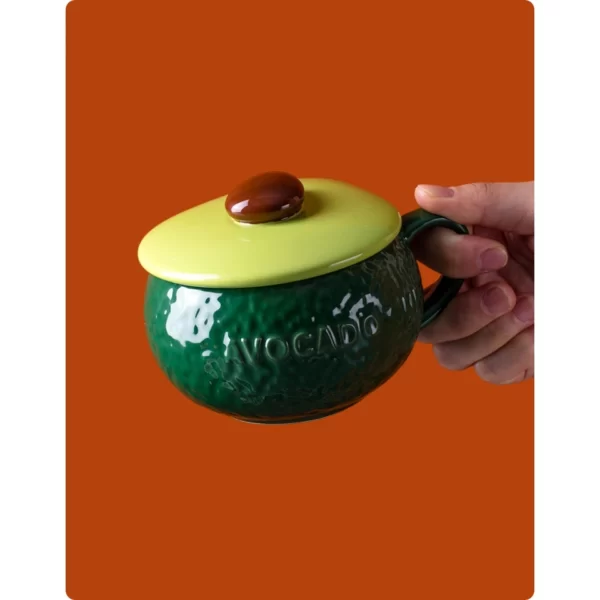 Mossington 10 oz Avocado Ceramic Bowl & Spoon
