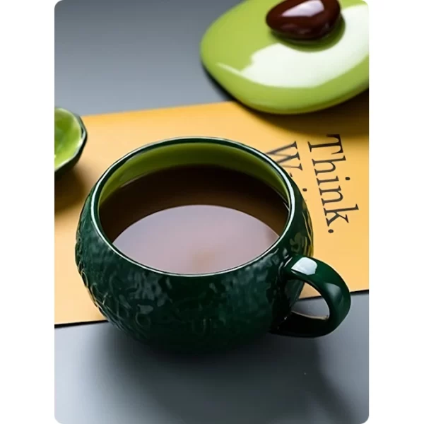 Mossington 10 oz Avocado Ceramic Bowl & Spoon