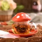 Rosette 10 oz Glass Cup & Saucer