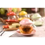 Rosette 10 oz Glass Cup & Saucer