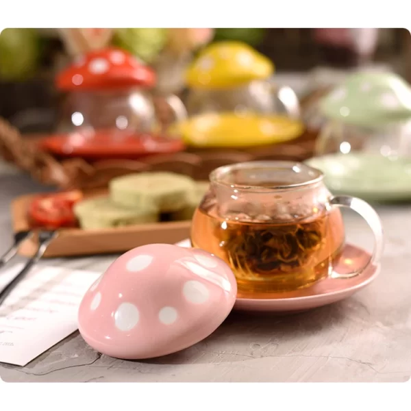 Rosette 10 oz Glass Cup & Saucer