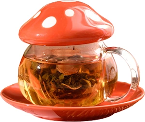 Rosette 10 oz Glass Cup & Saucer