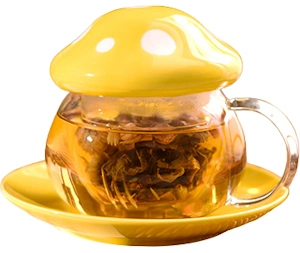 Rosette 10 oz Glass Cup & Saucer