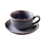 Beaumont 9 oz Ceramic Cup & Saucer with Spoon