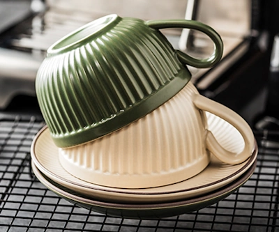 Beaumont 9 oz Ceramic Cup & Saucer with Spoon