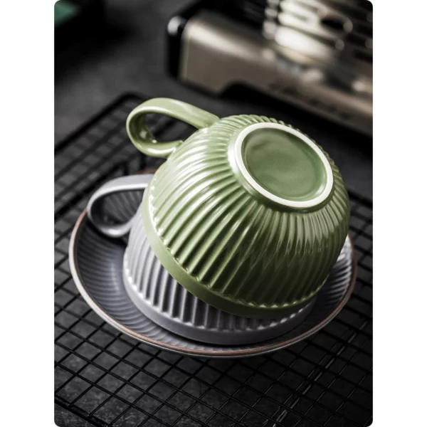 Beaumont 9 oz Ceramic Cup & Saucer with Spoon