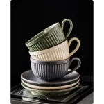 Beaumont 9 oz Ceramic Cup & Saucer with Spoon