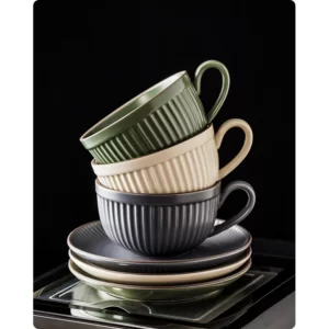 Beaumont 9 oz Ceramic Cup & Saucer with Spoon