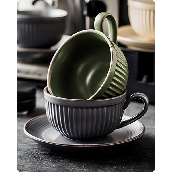 Beaumont 9 oz Ceramic Cup & Saucer with Spoon