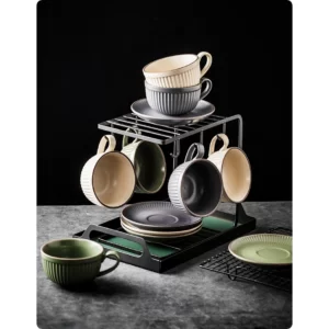 Beaumont 9 oz Ceramic Cup & Saucer with Spoon