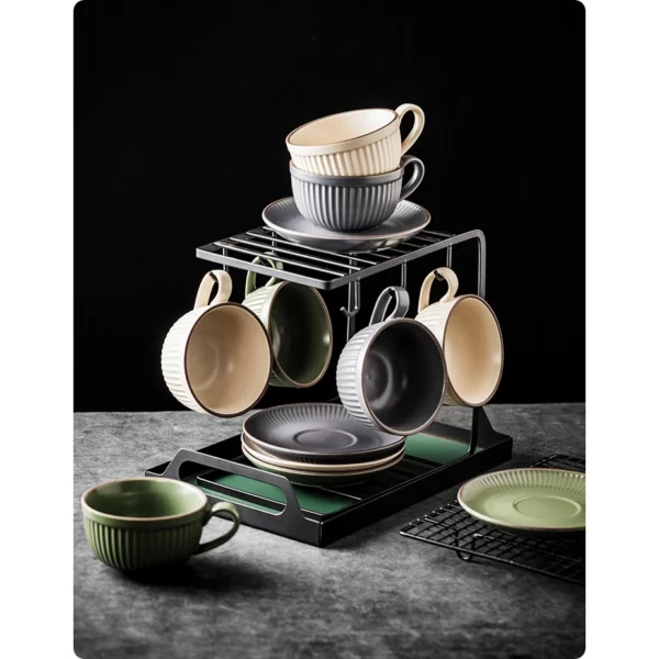 Beaumont 9 oz Ceramic Cup & Saucer with Spoon
