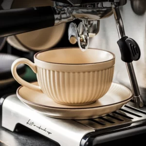 Beaumont 9 oz Ceramic Cup & Saucer with Spoon