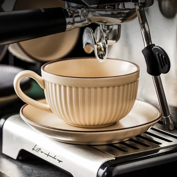 Beaumont 9 oz Ceramic Cup & Saucer with Spoon