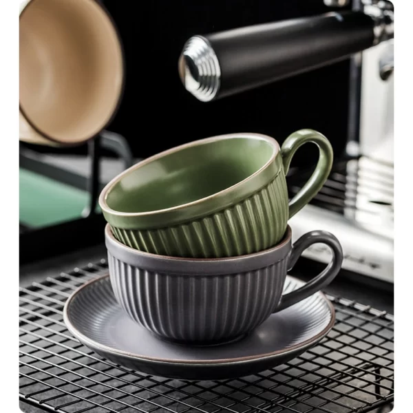 Beaumont 9 oz Ceramic Cup & Saucer with Spoon