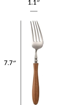 Merrington Wood Handled Stainless Steel Flatware