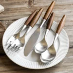 Bergen Tapered Wood 5-Piece Cutlery Set