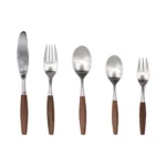 Bergen Tapered Wood 5-Piece Cutlery Set