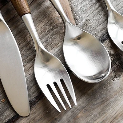 Bergen Tapered Wood 5-Piece Cutlery Set