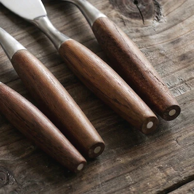 Bergen Tapered Wood 5-Piece Cutlery Set