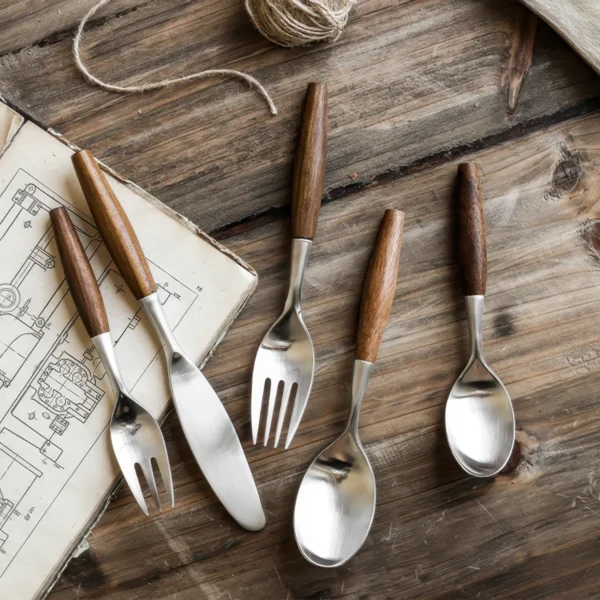Bergen Tapered Wood Cutlery Set