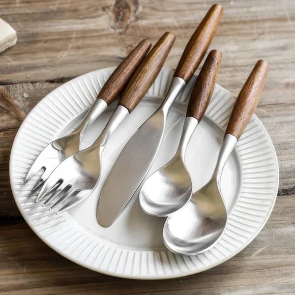 Bergen Tapered Wood Cutlery Set