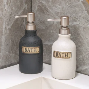 Bristol Rustic Plaque Ceramic Liquid Soap Dispenser