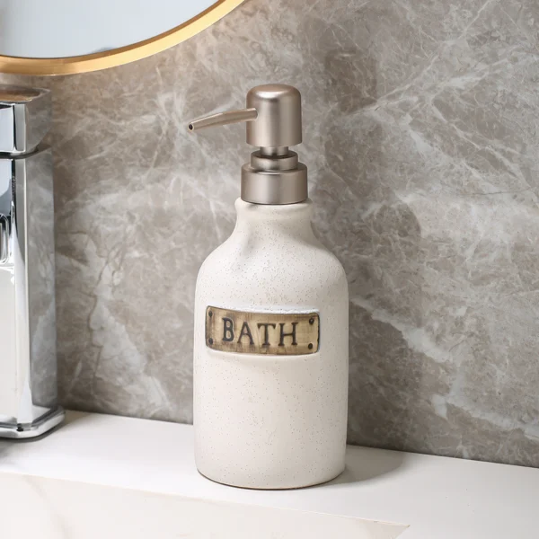 Bristol Rustic Plaque Ceramic Liquid Soap Dispenser