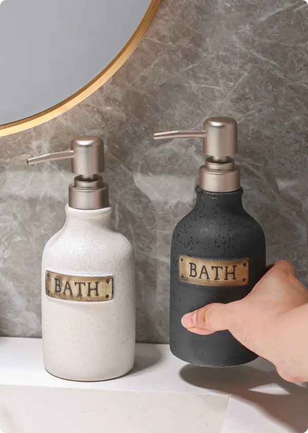 Bristol Rustic Plaque Ceramic Liquid Soap Dispenser
