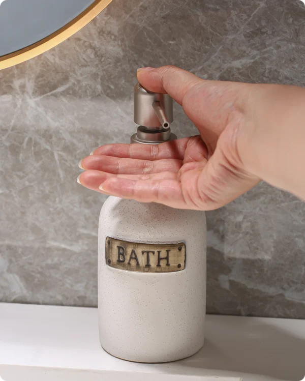 Bristol Rustic Plaque Ceramic Liquid Soap Dispenser