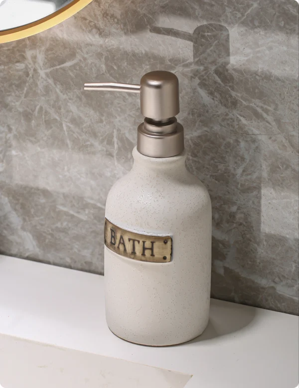 Bristol Rustic Plaque Ceramic Liquid Soap Dispenser