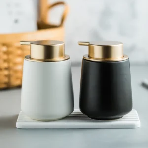 Geneva Gilded Ceramic Liquid Soap Dispenser