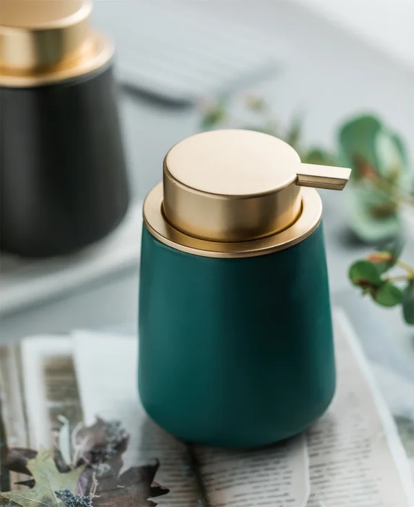Geneva Gilded Ceramic Liquid Soap Dispenser