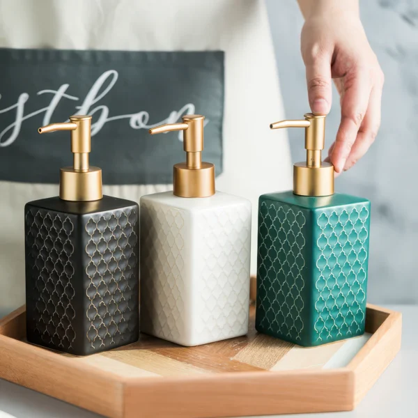 Lisbon Lattice Ceramic Liquid Soap Dispenser
